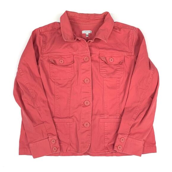 Pink Button Up Jean Jacket - Picture 8 of 9